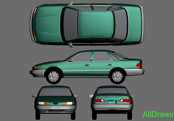 Ford Taurus (1994) (Ford Taurus (1994)) - drawings of the car